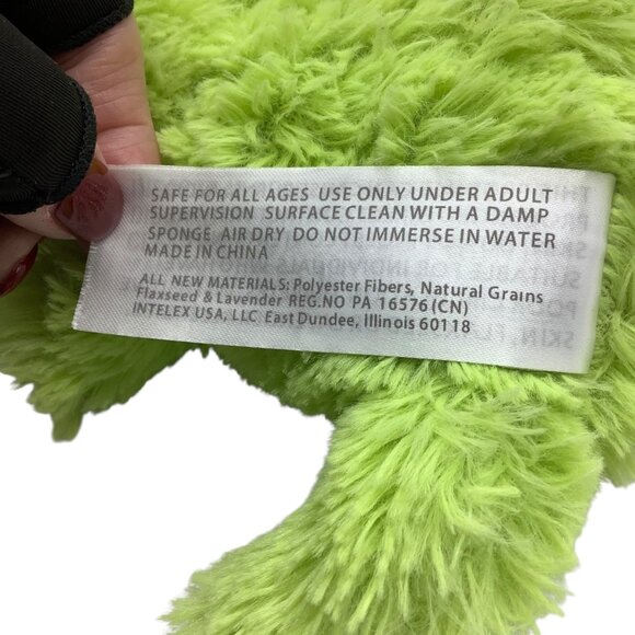 Green Frog Junior Warmies Plush Stuffed Animal Toy 7” Microwavable - Picture 6 of 7